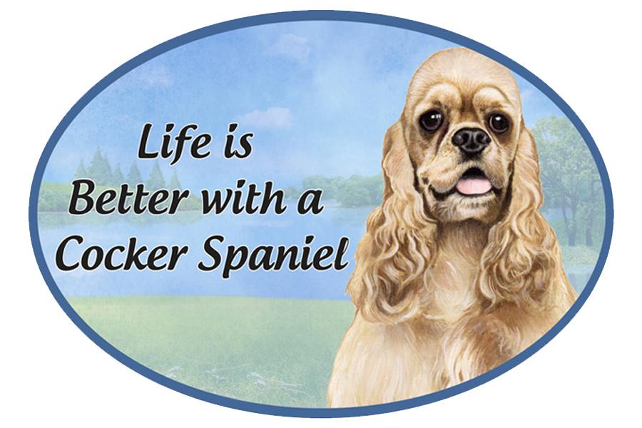 Cocker Spaniel car magnets, oval