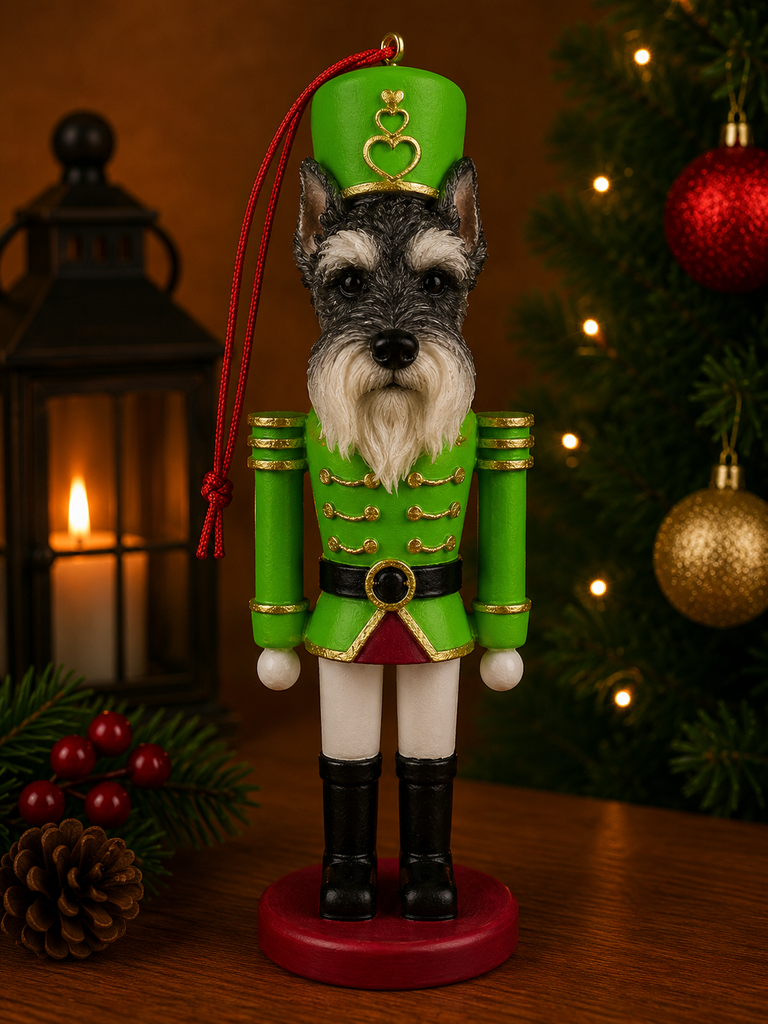 Schnauzer, cropped Soldier ornament