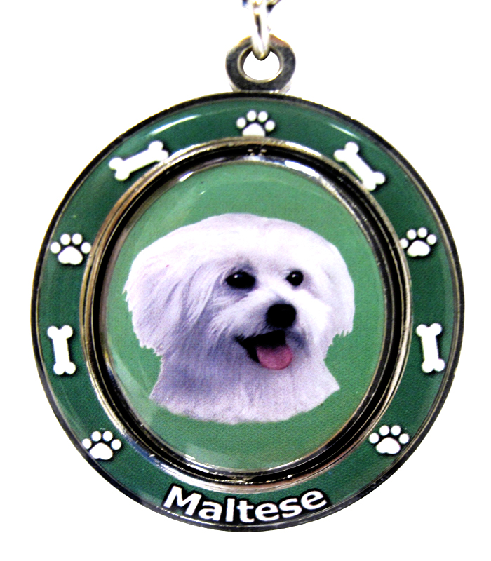 Maltese, Puppy Cut Keychain
