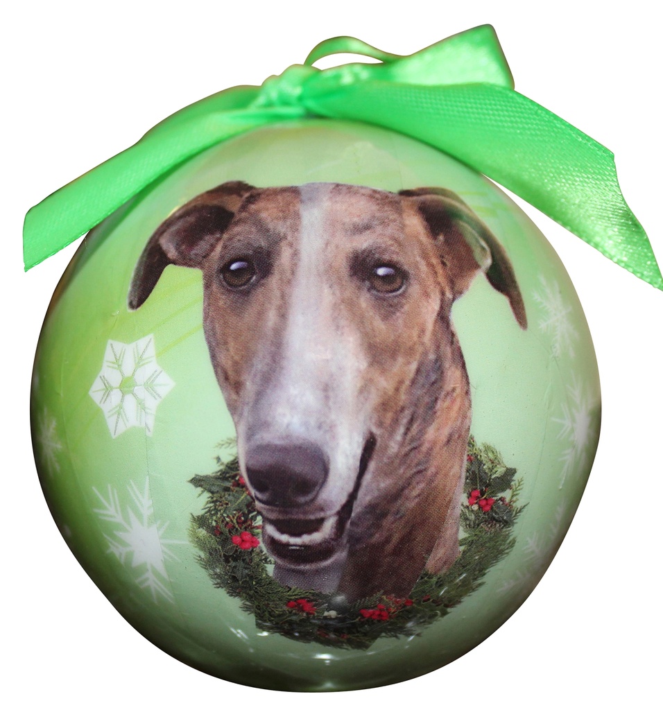 Greyhound, brindle Ornaments, Christmas Ball