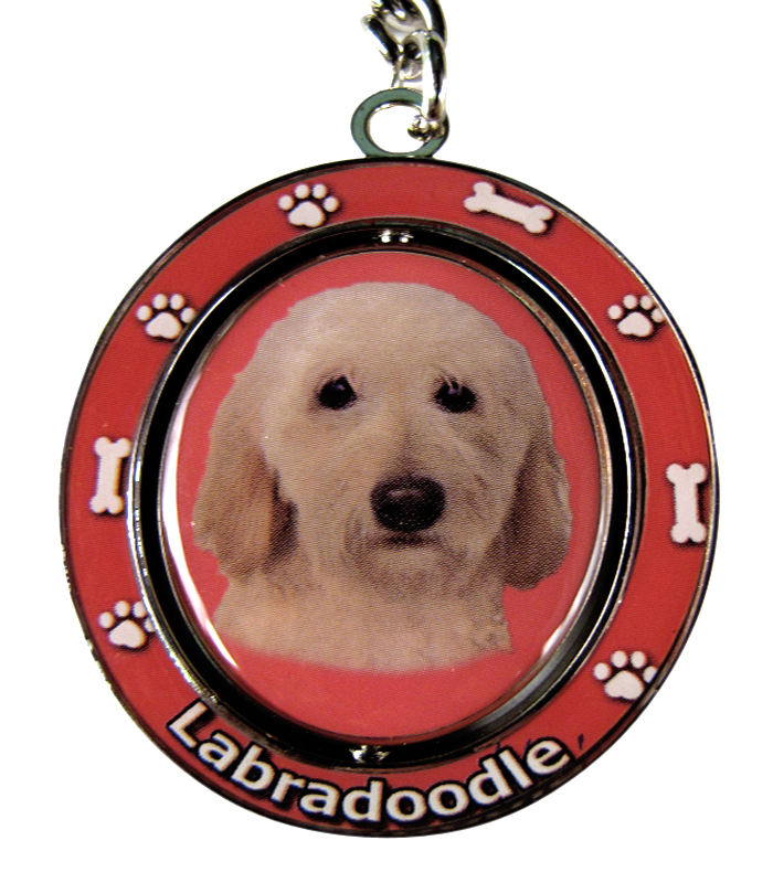Labradoodle, cream keychain