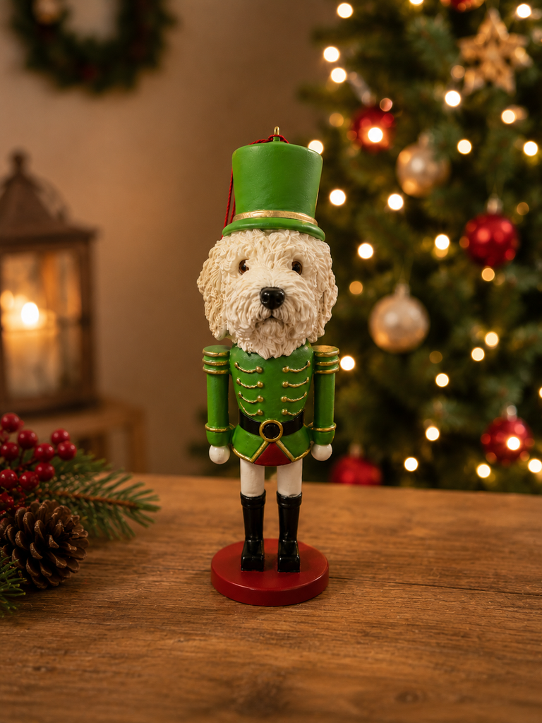 Goldendoodle Soldier ornament