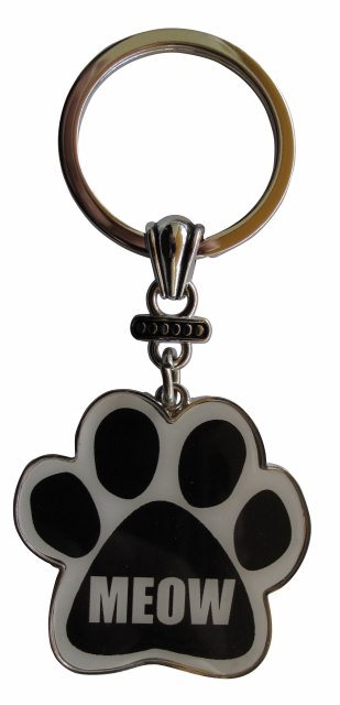 Meow Keychains, paw shaped