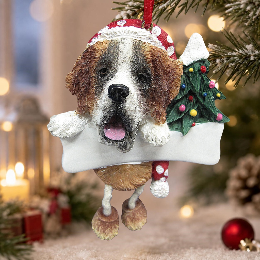 Saint Bernard, Dangling Dog Ornament