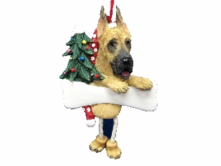 Great Dane, cropped Dangling Dog Ornament