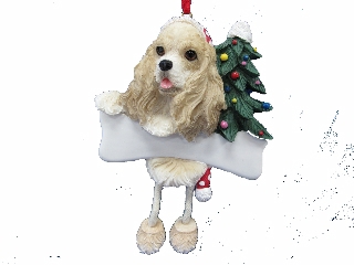 Cocker Spaniel, parti Dangling Dog Ornament
