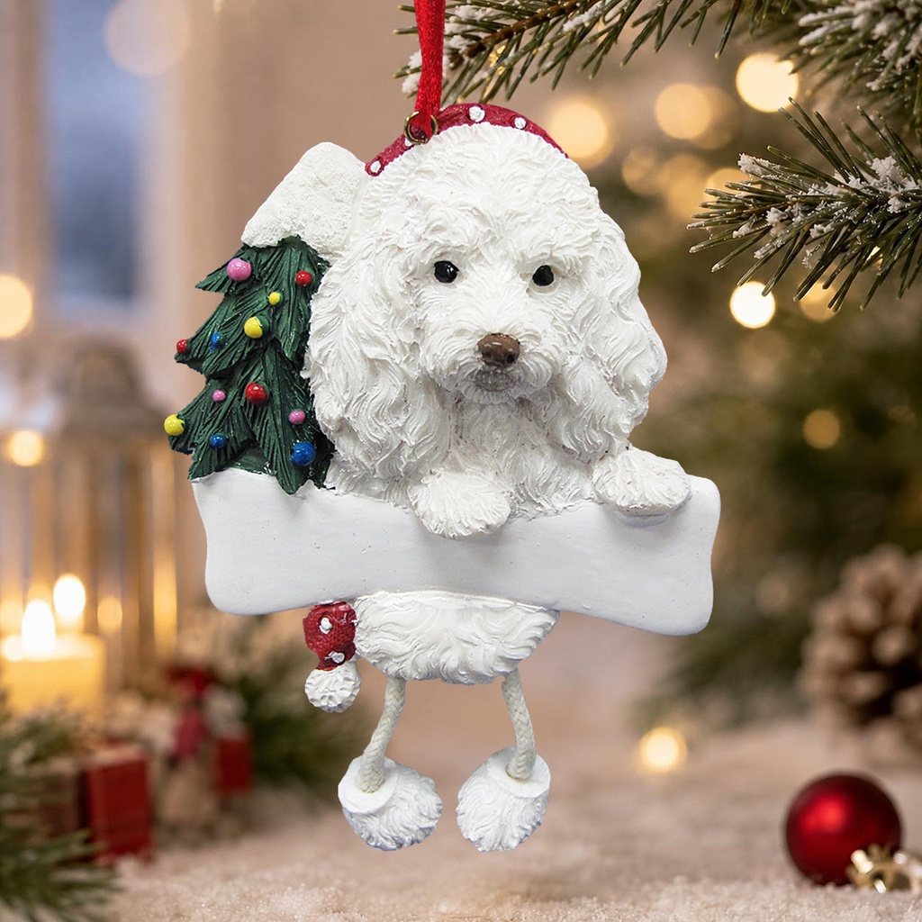 Maltipoo, Dangling Dog Ornament