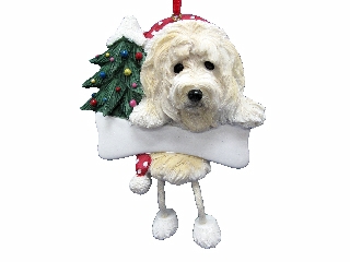 Goldendoodle, Dangling Dog Ornament