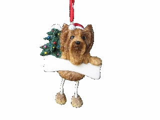 Yorkie, Dangling Dog Ornament
