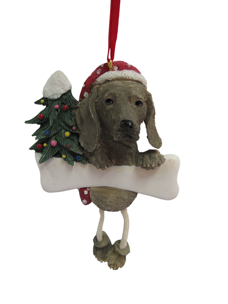 Weimaraner, Dangling Dog Ornament