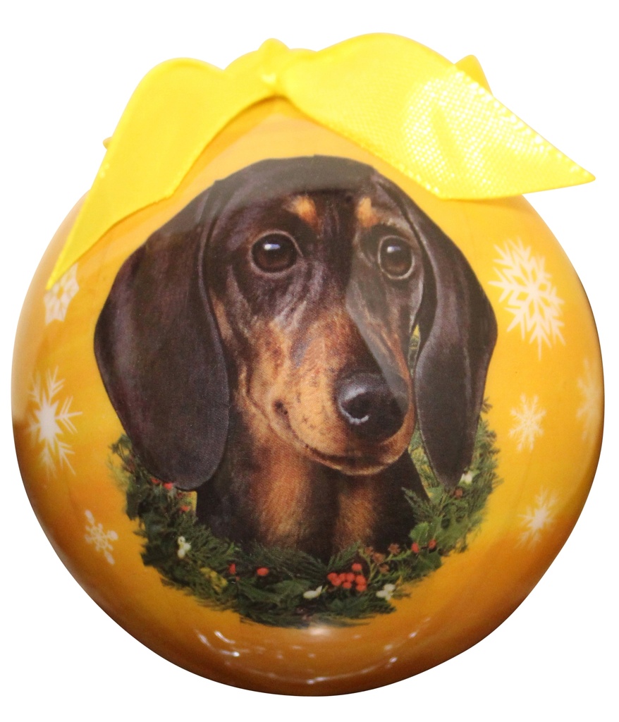 Dachshund, black  Ornaments, Christmas Ball