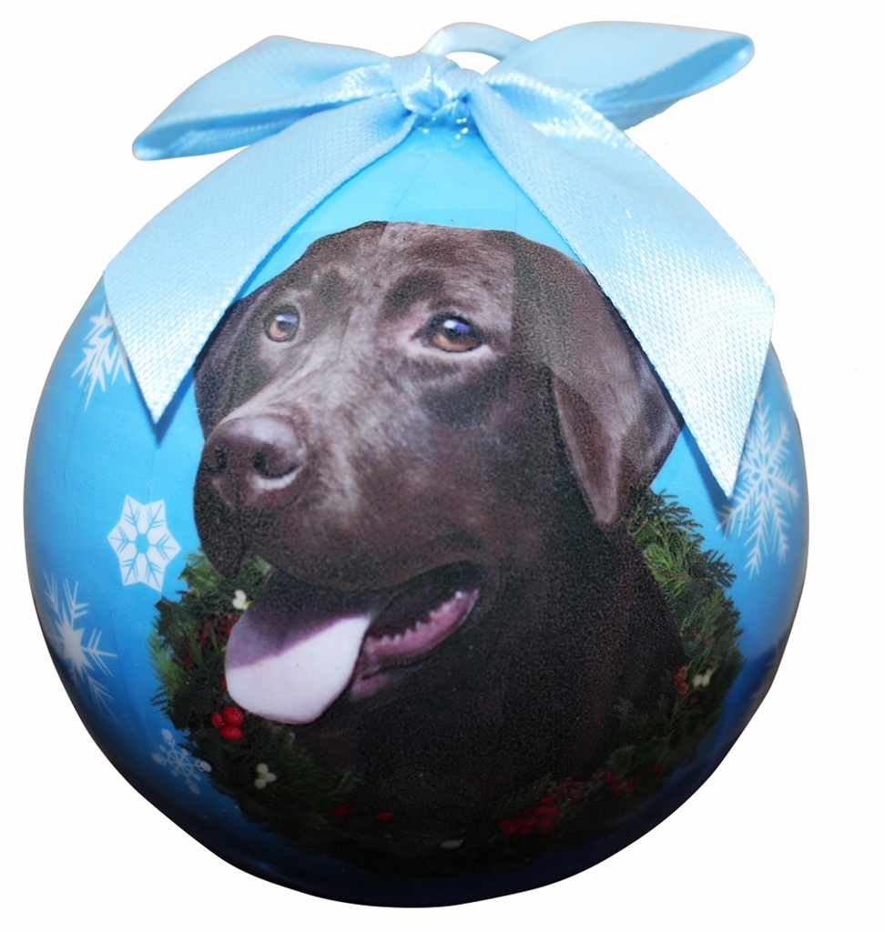Labrador, chocolate  Ornaments, Christmas Ball