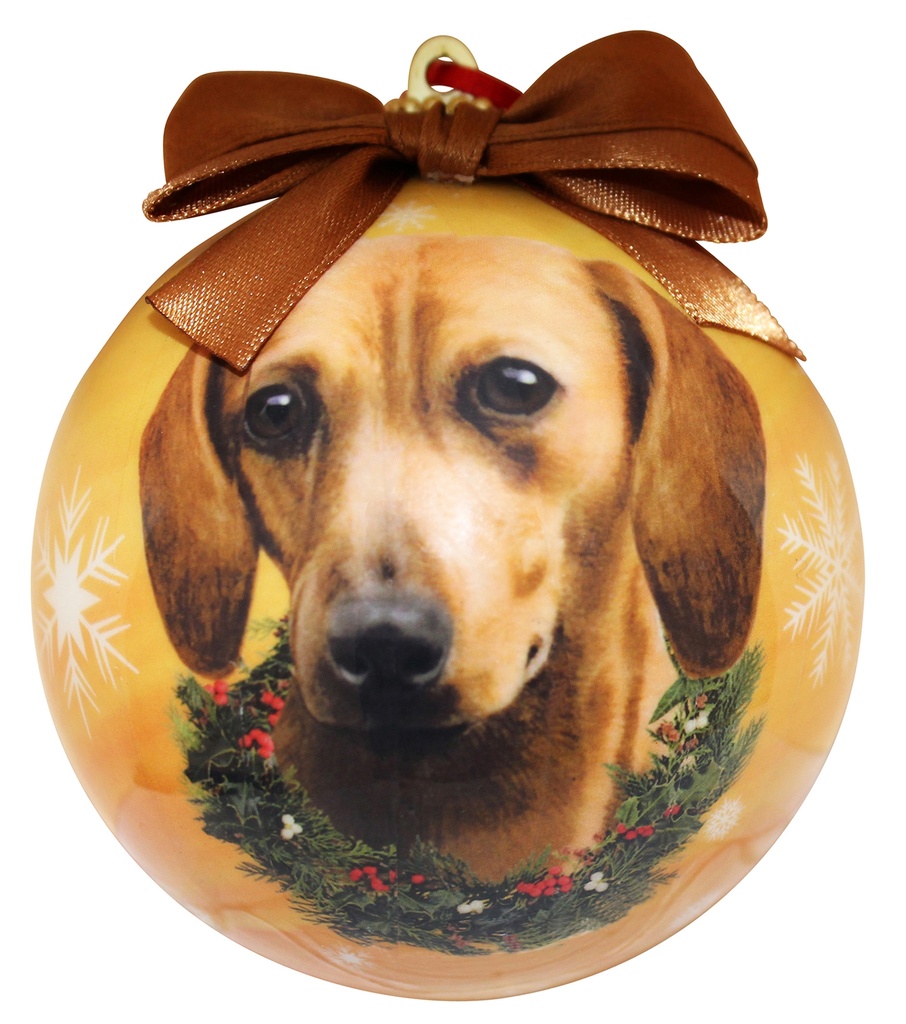 Dachshund, red  Ornaments, Christmas Ball