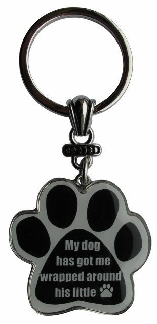 My dog has got me wrapped around his little (paw) Keychains, paw shaped
