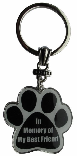 In memory of my best friend Keychains, paw shaped