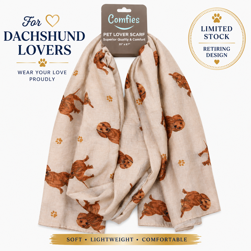 Dachshund, red, Pet Lover Scarf
