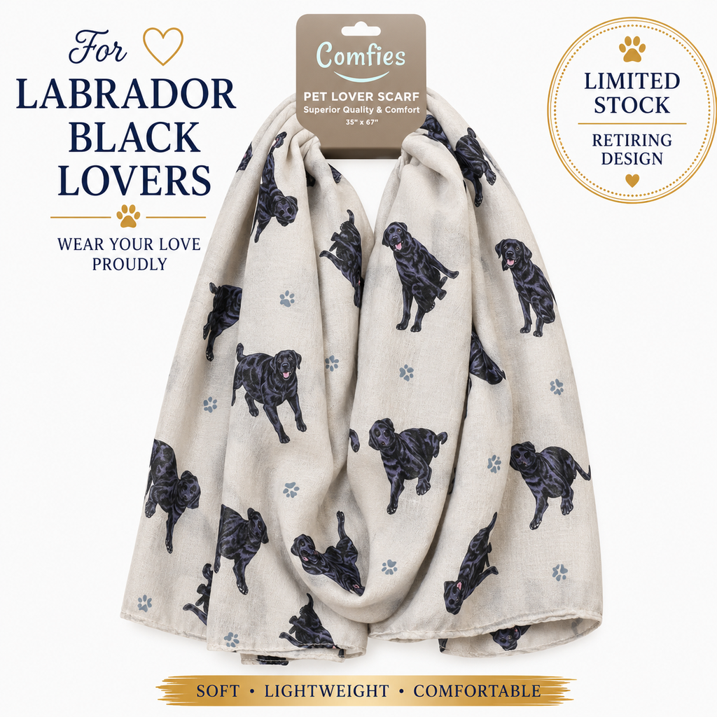 Labrador, black, Pet Lover Scarf