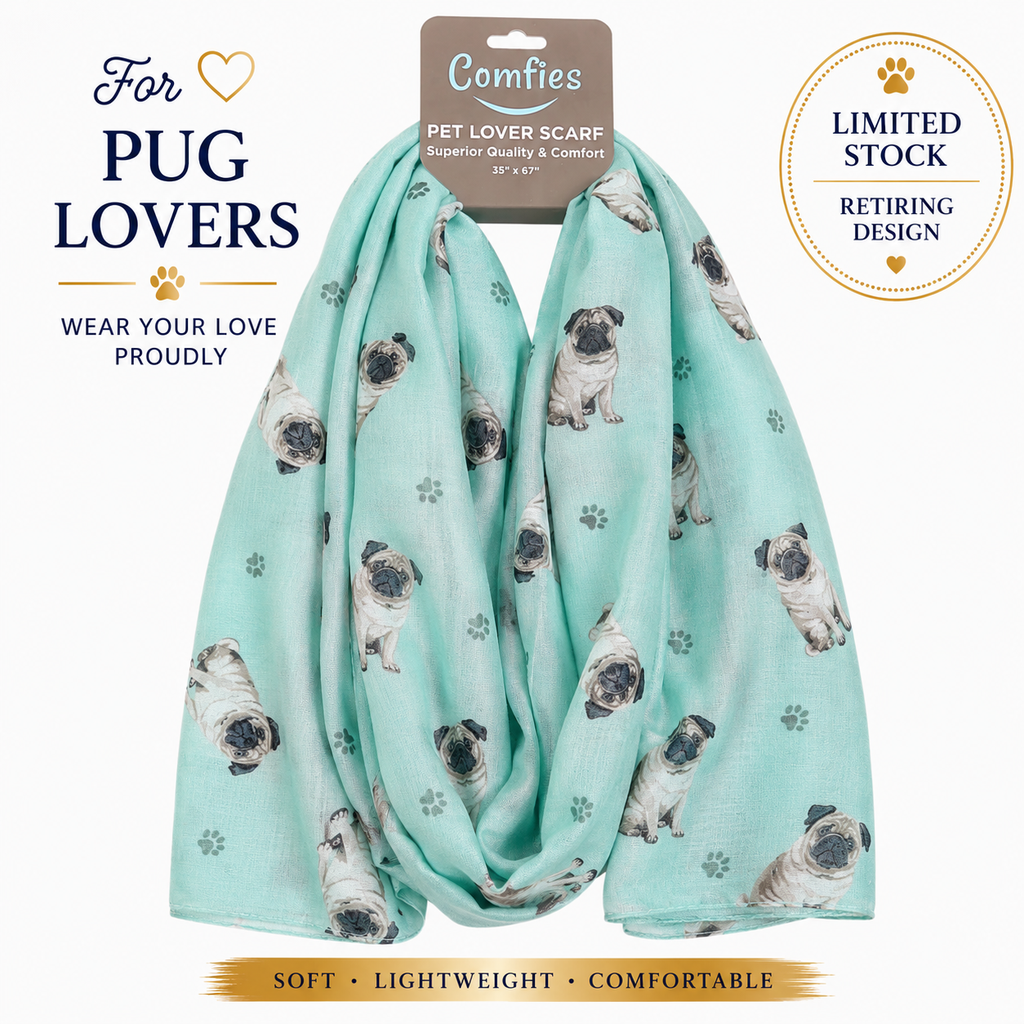 Pug, Pet Lover Scarf