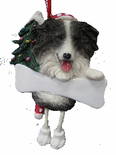 Border Collie Dangling Dog Ornament