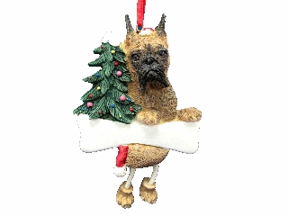 Boxer, Dangling Dog Ornament