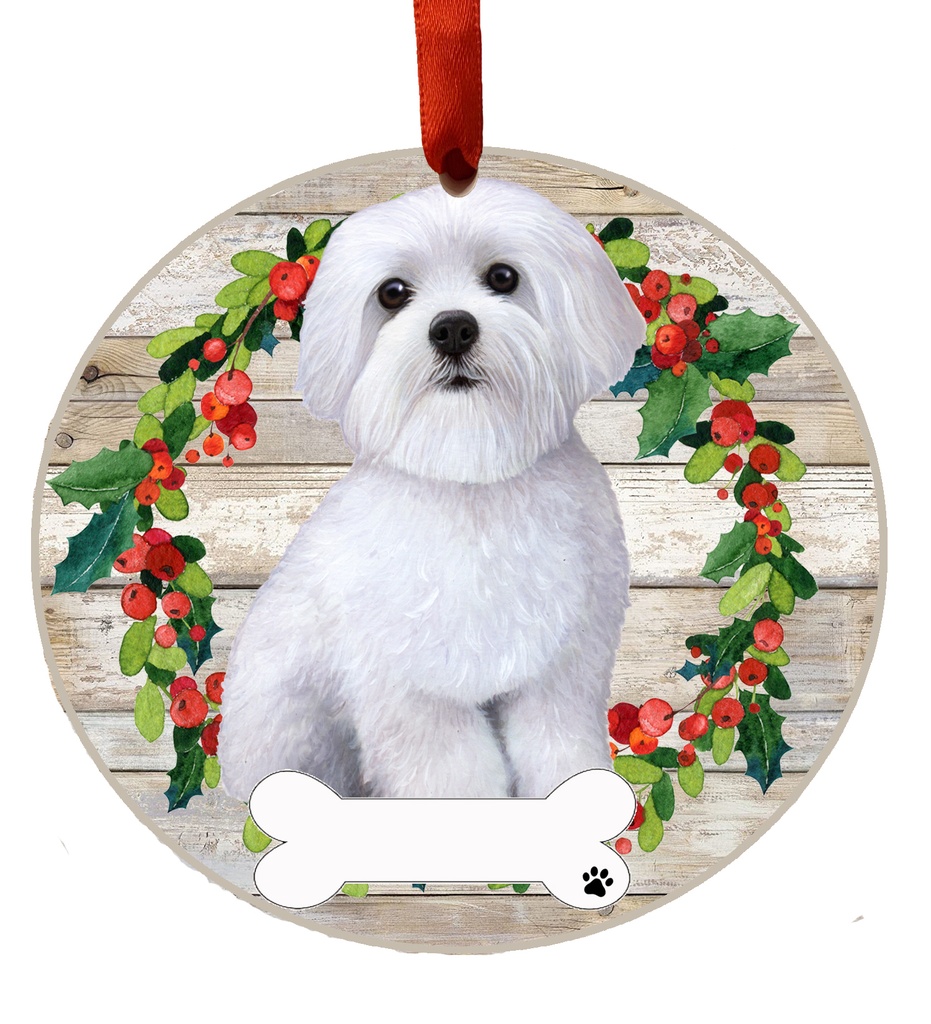 Maltese, FB ornament, ceramic wreath