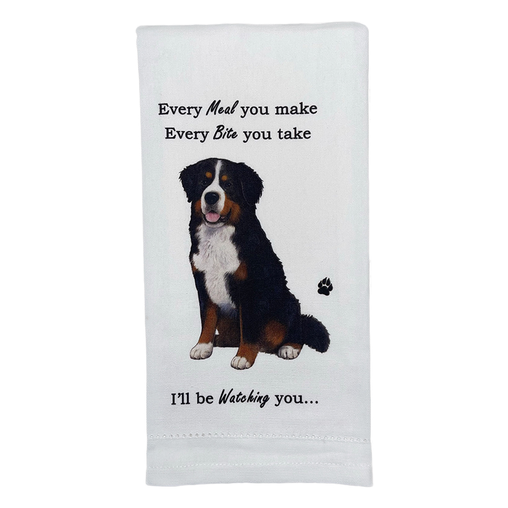 Bermese Mt. Dog towels, every bite you take