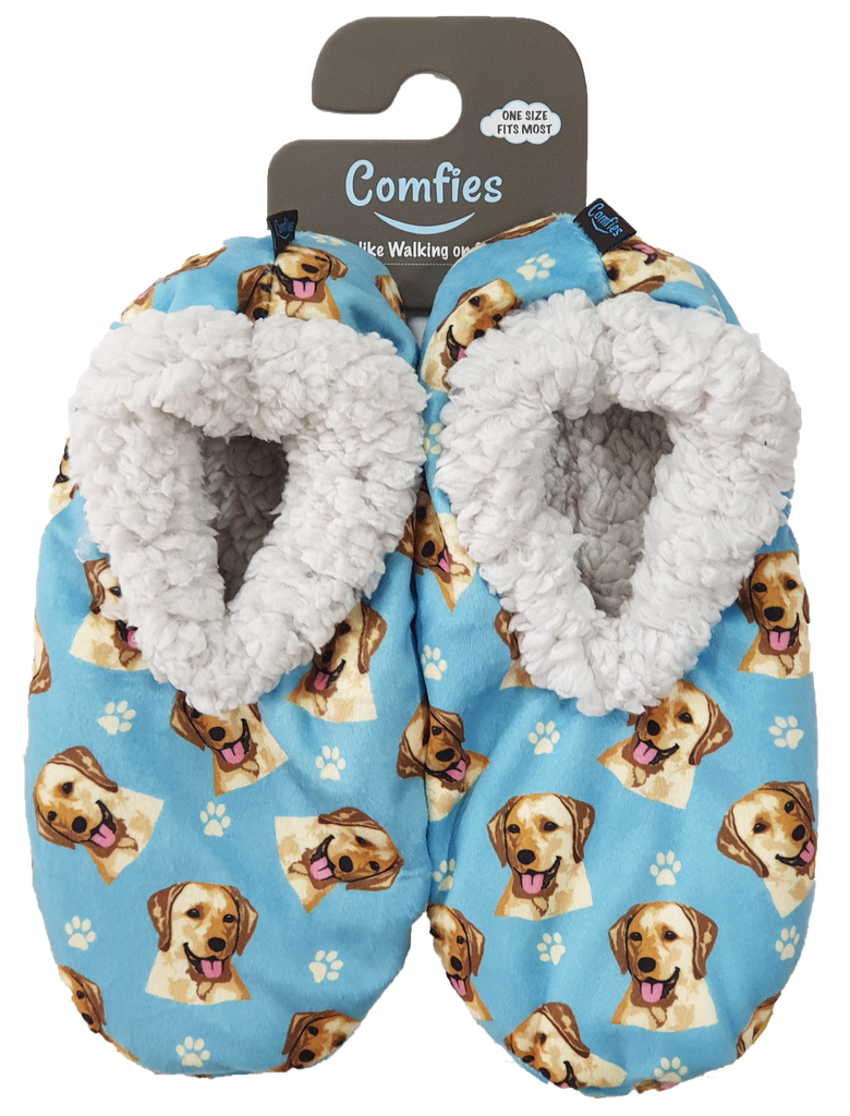 Labrador, yellow Slippers, comfies