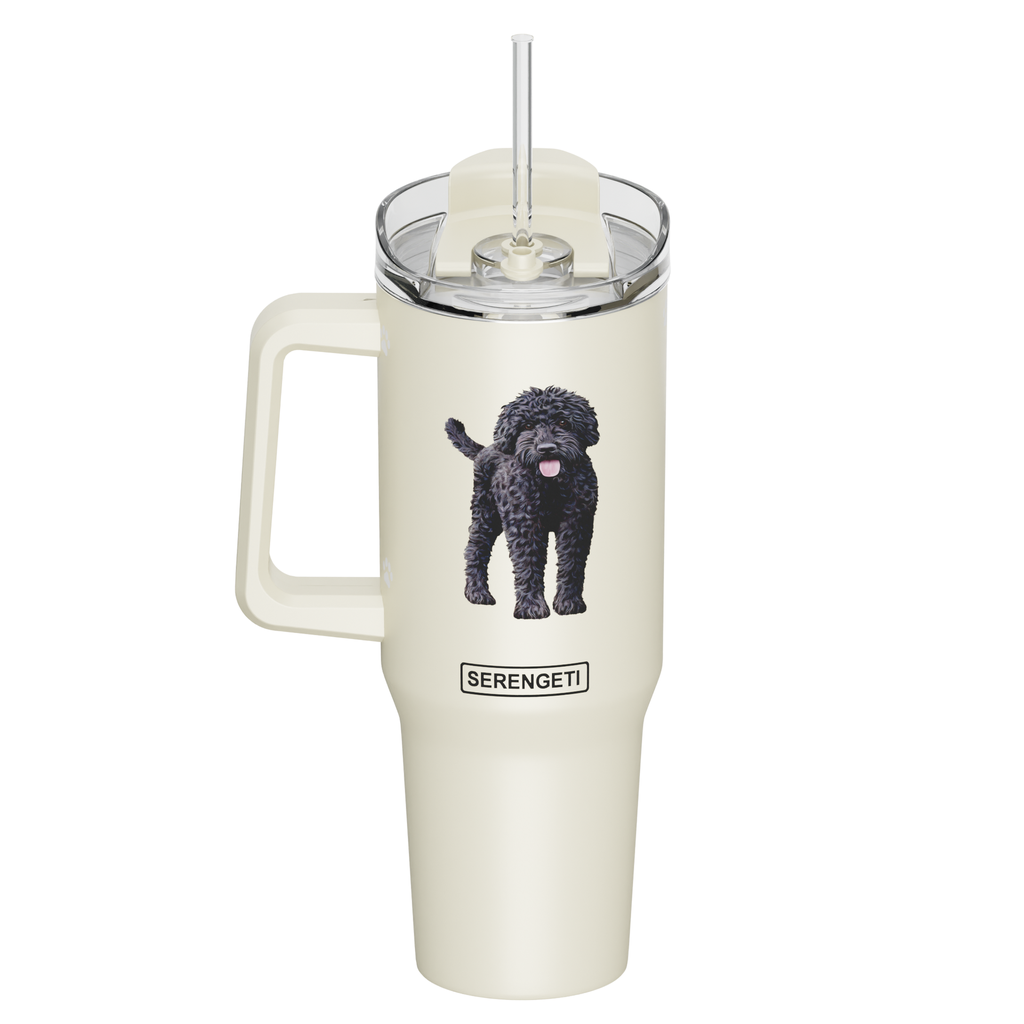 Labradoodle, black Mug, 40 ounce