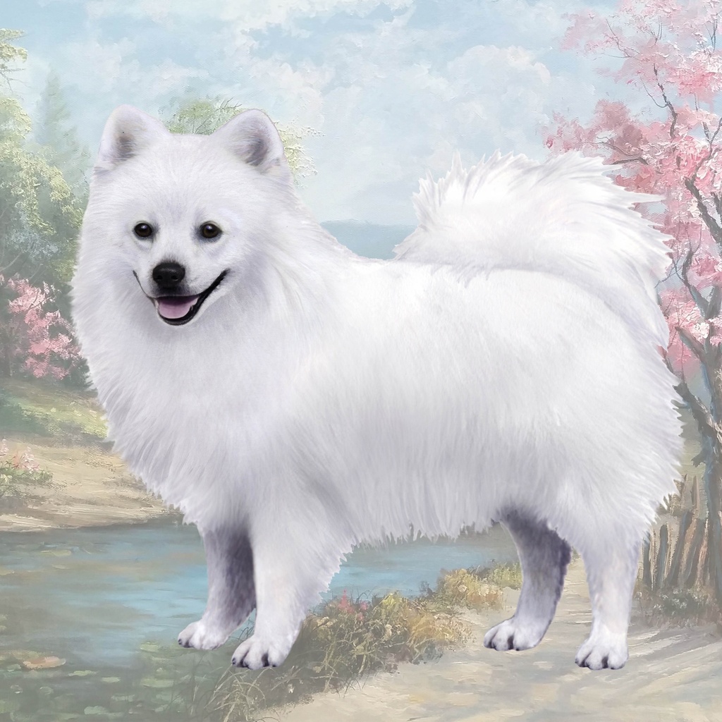 American Eskimo Coaster, square