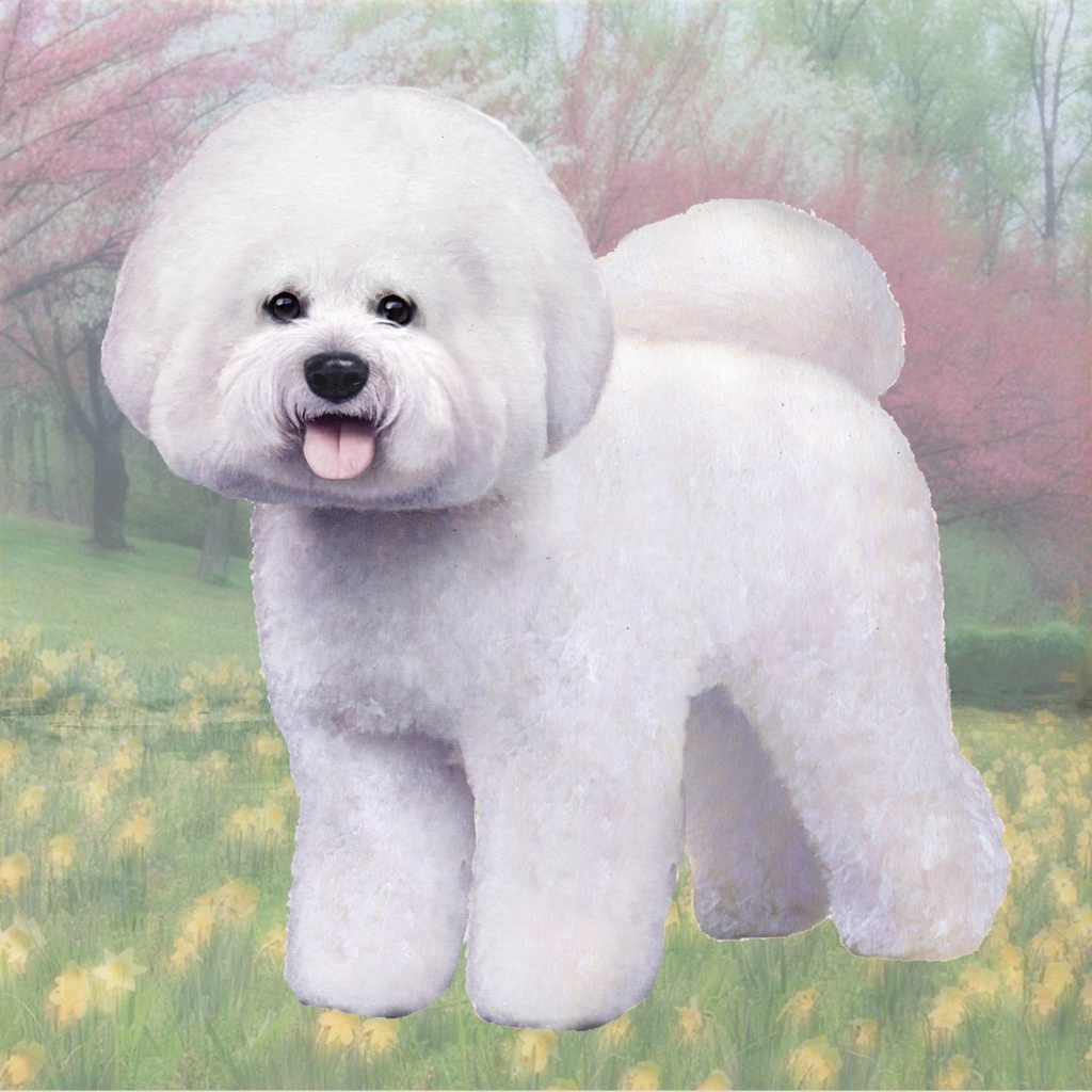 Bichon Frise Coaster, square