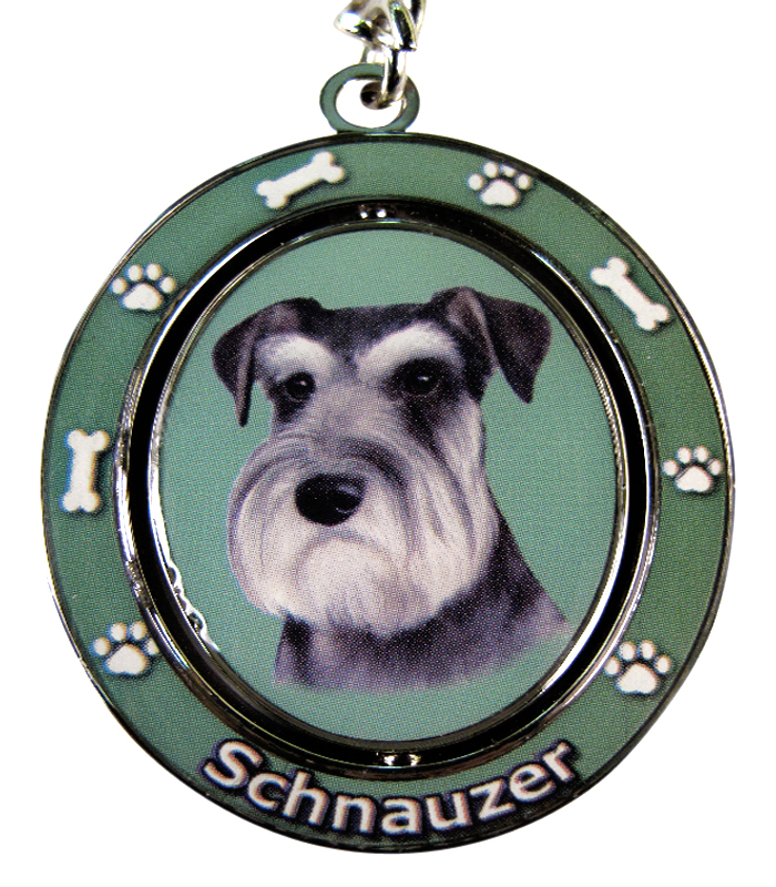 Schnauzer, uncropped Keychain