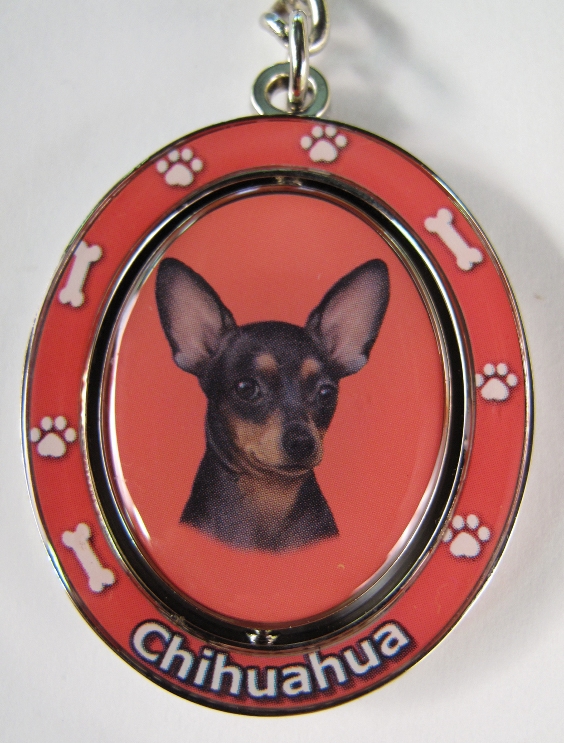 Chihuahua, black Keychain