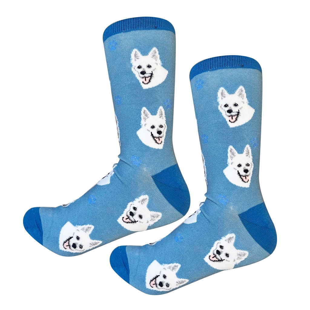 German Shepherd, white  Socks