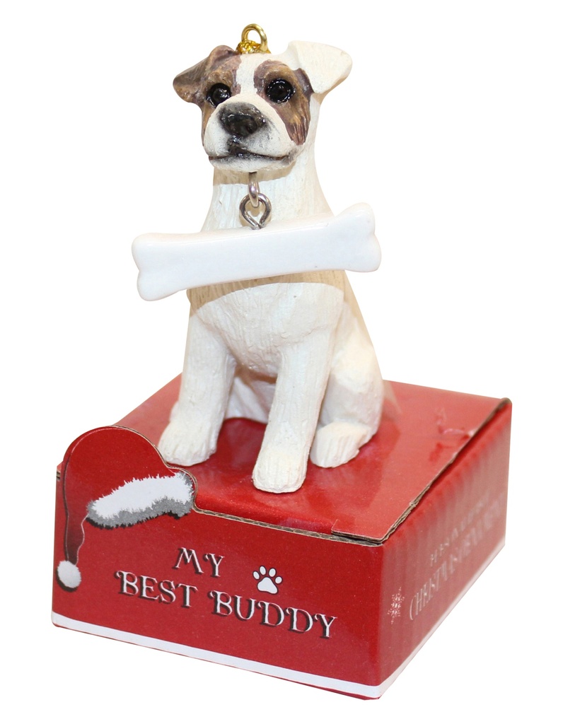 Jack Russell  Ornament statue with bone