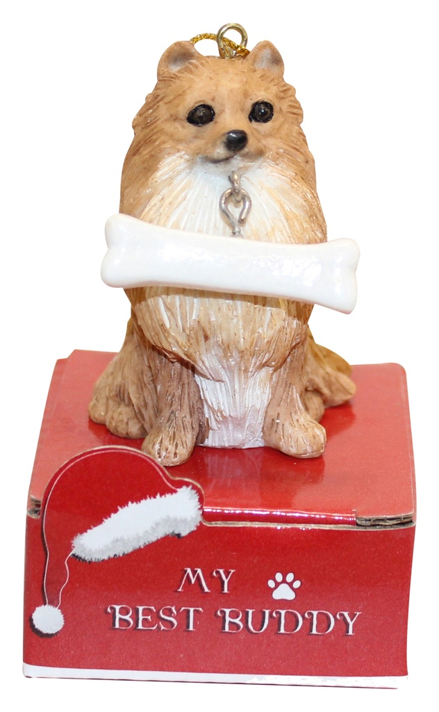 Pomeranian  Ornament statue with bone