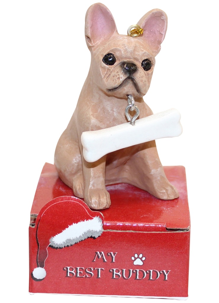 French Bulldog  Ornament statue with bone