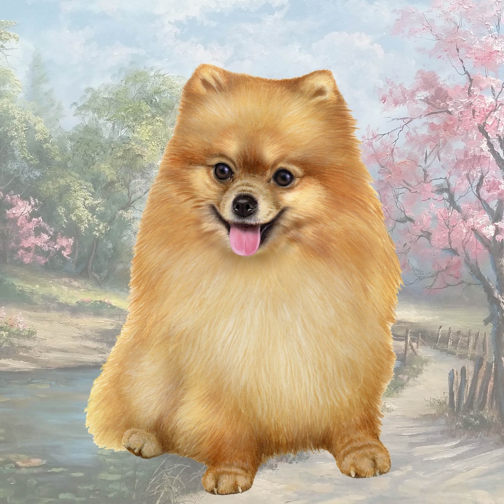Pomeranian  Tote, foldable