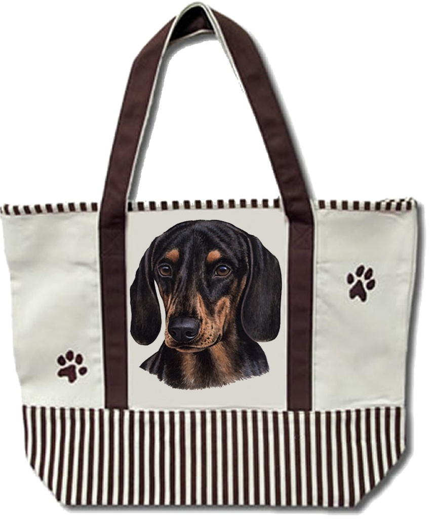 Dachshund, Black Tote Bag