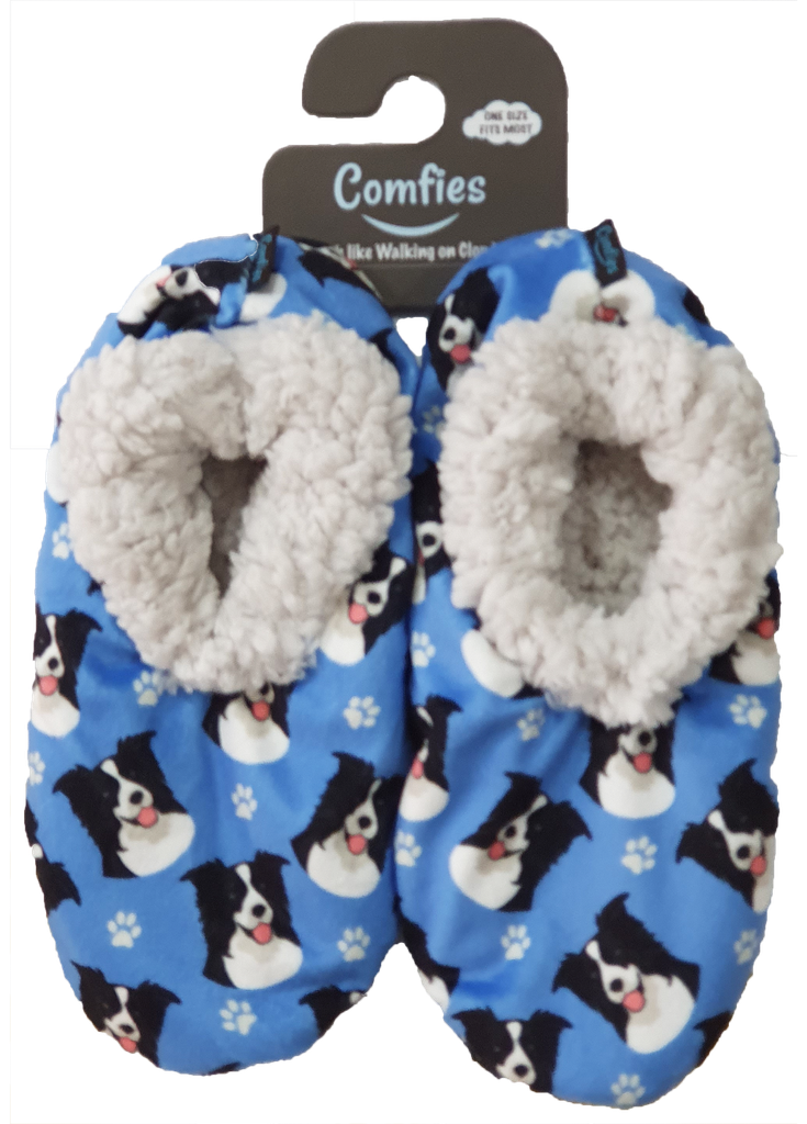 Border Collie Slippers, comfies