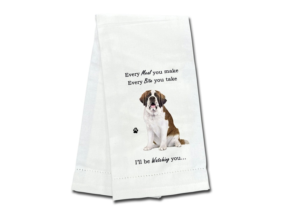 Saint Bernard towels, every bite you take