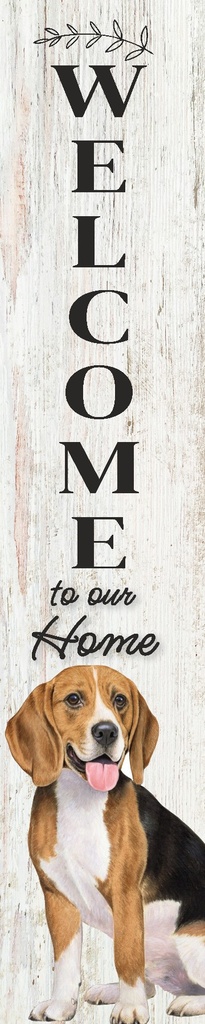 Beagle porch, welcome sign