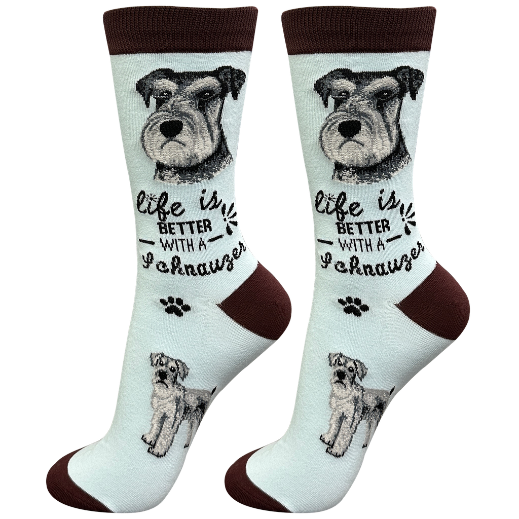 Schnauzer, uncropped socks, life is better