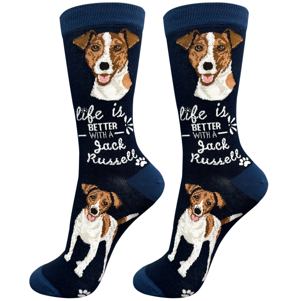 Jack Russell  socks, life is better