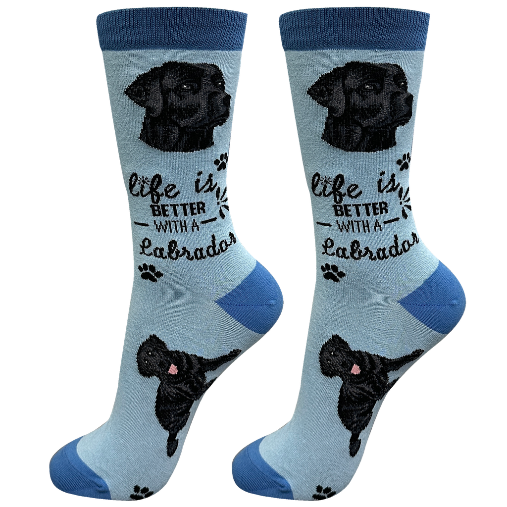 Lab Black  socks, life is better