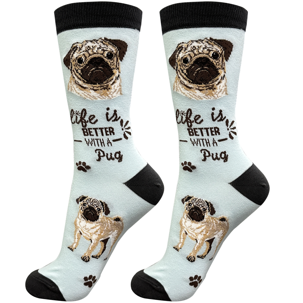 Pug  socks, life is better