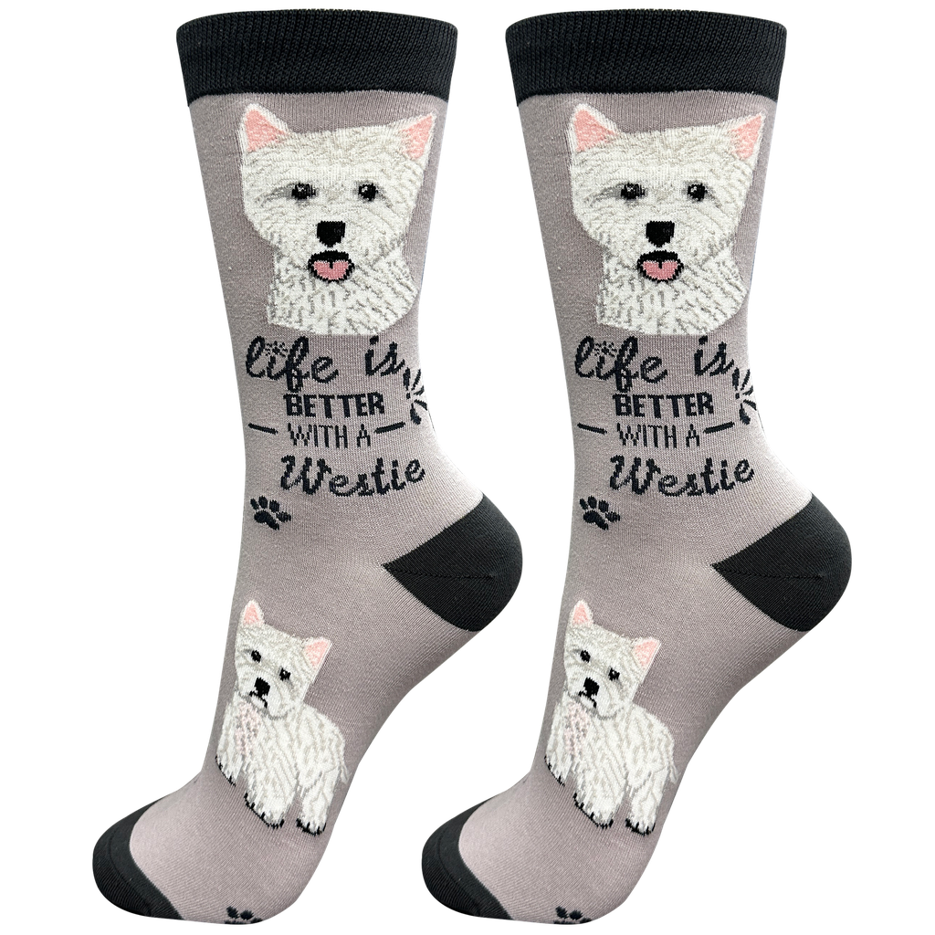 Westie  socks, life is better