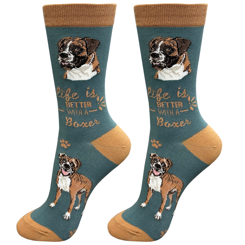 Boxer, uncropped socks, life is better