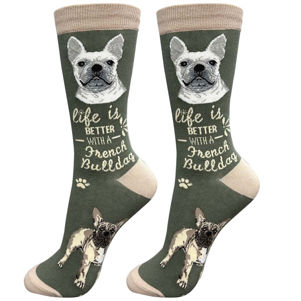 French Bulldog  socks, life is better