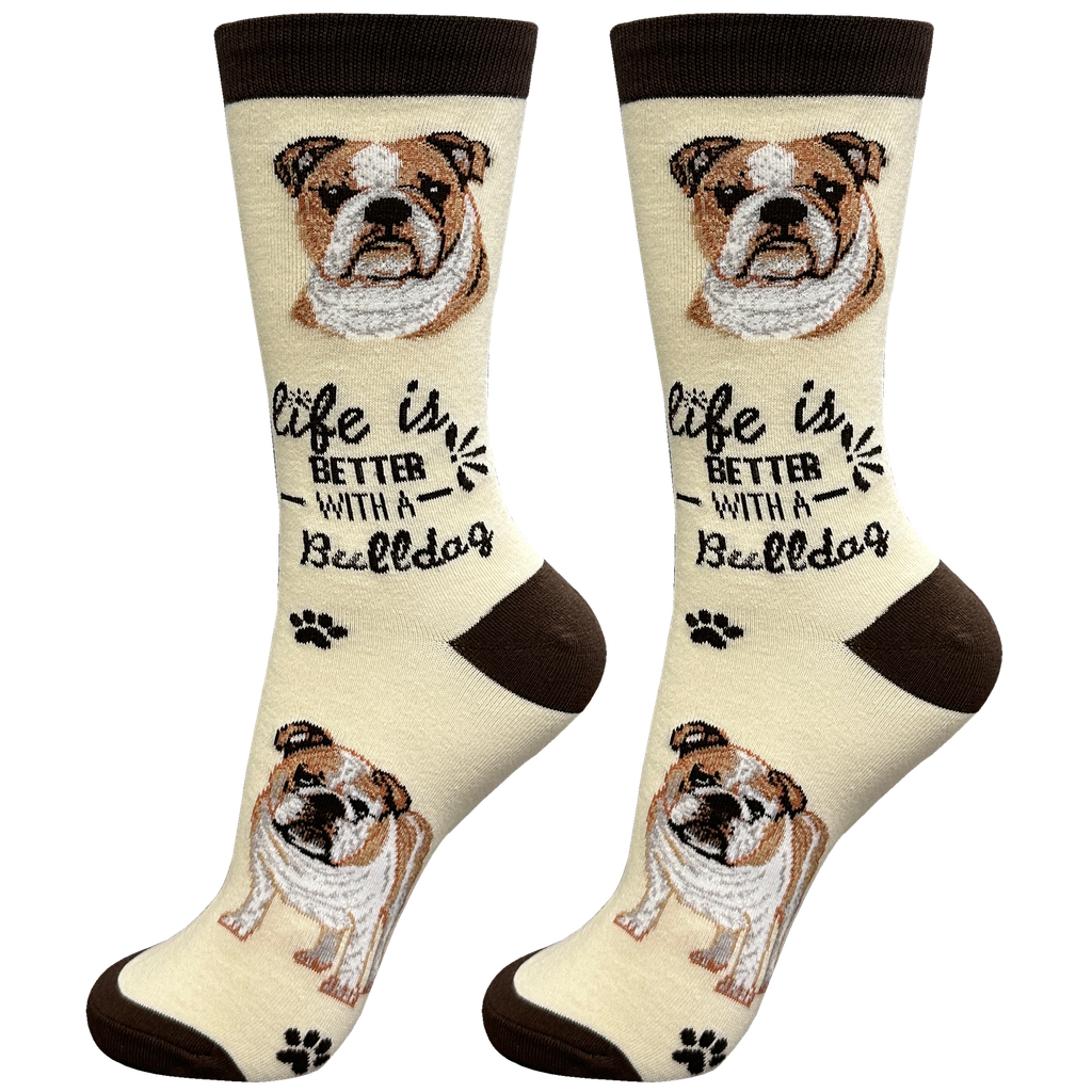 Bulldog  socks, life is better