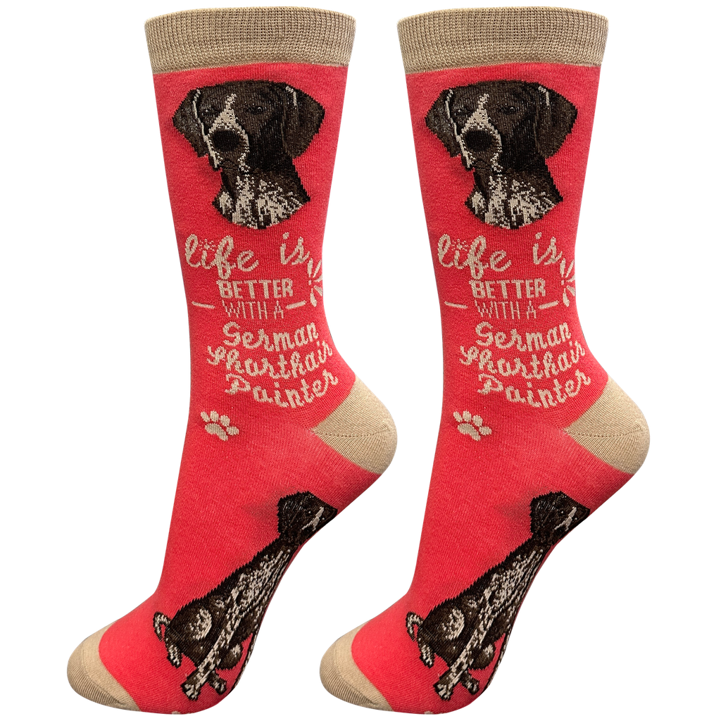 German Shorthaired Pointer socks, life is better
